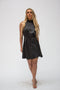 Halterneck Swing Mini Dress In Dark Grey