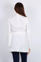 White Double Breasted Belted Blazer - Lilura London