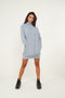 Blue Jumper Dress With Roll Neck And Pockets - Lilura London