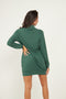 Jumper Dress With Roll Neck And Pockets In Green - Lilura London